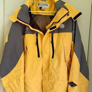 Men’s XL Columbia Omnl-tech Water Proof Yellow Jacket With